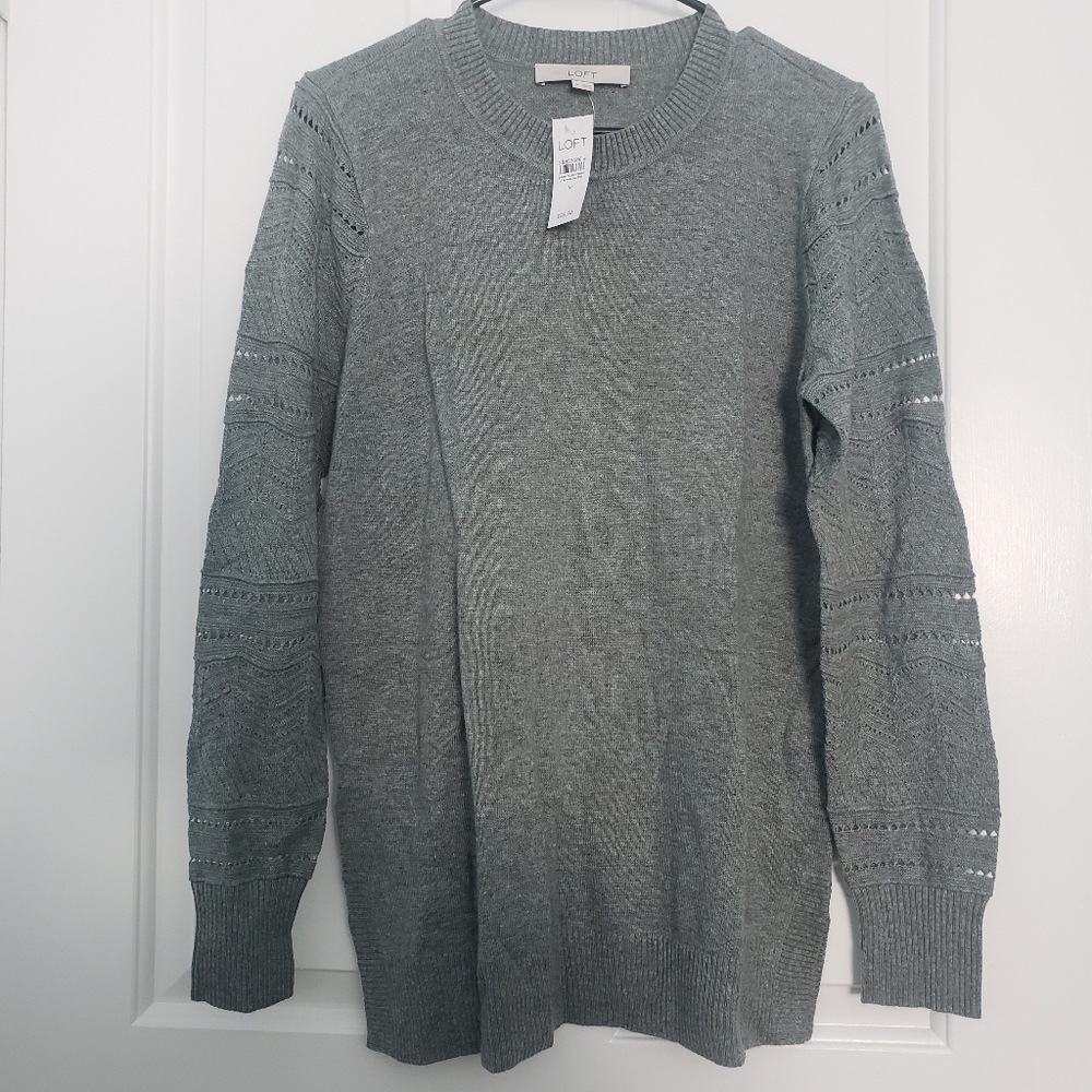 NWT LOFT stitch sleeve tunic sweater